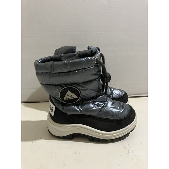 Nova Mountain kids size 6 Metallic gray  Waterproof lined Winter Snow Boots - Picture 4 of 7